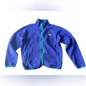 L.L. Bean Purple Fleece Jacket with Teal Accents